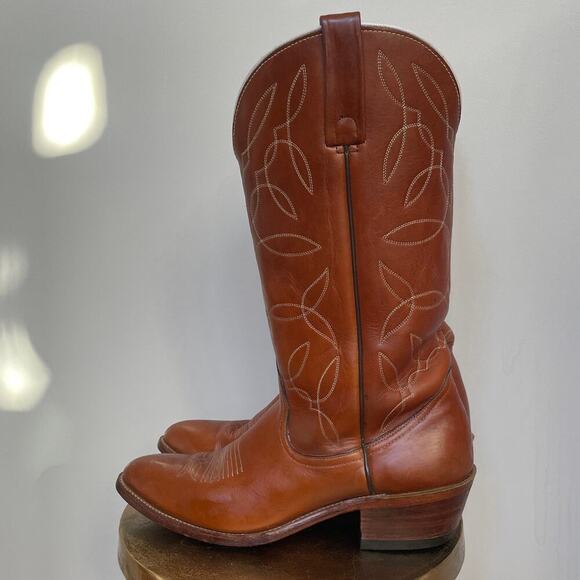 Durango West 10.5B Cowboy Boots | Vintage Leather Western Tall Rodeo Handmade - Picture 5 of 12